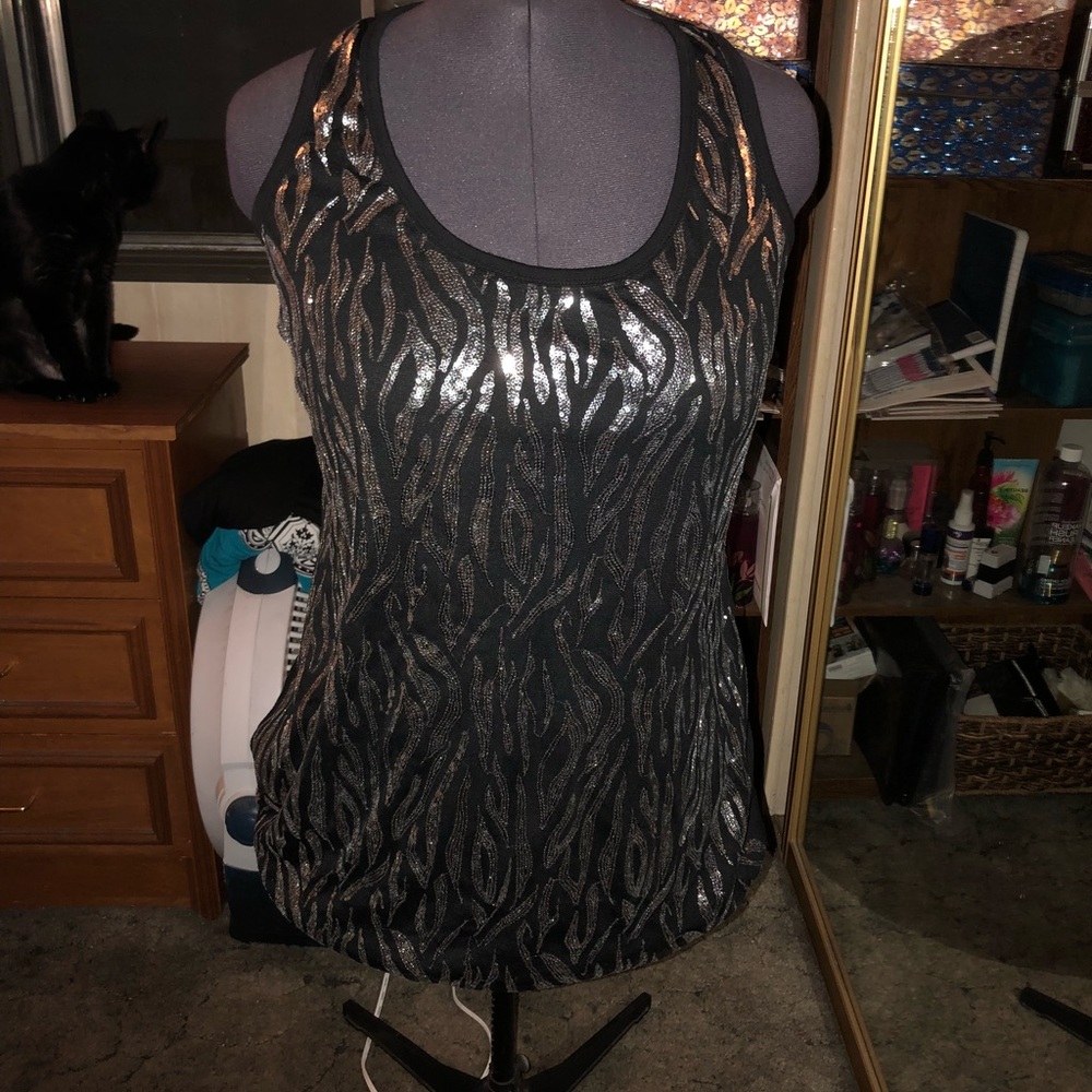 Sequence black and silver mini dress